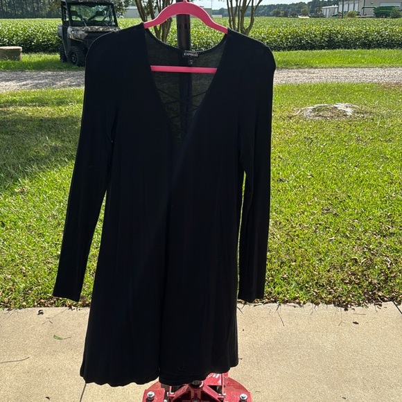 Express Dresses & Skirts - Express Black Cross Front Dress Size Medium